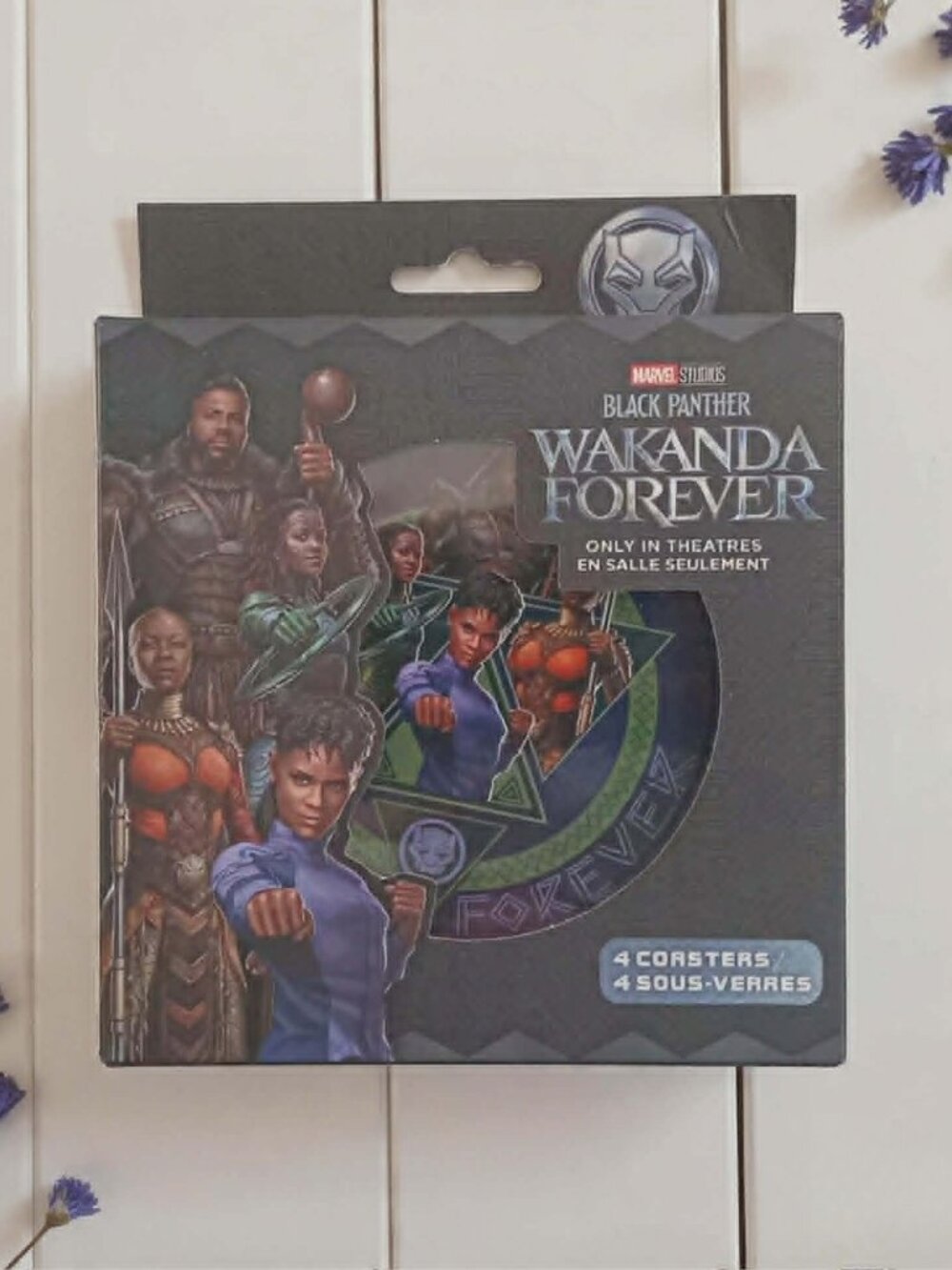 Black Panther Marvel Wakanda Forever 4 Coaster Set Cineplex Exclusive